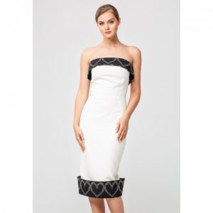 Купить Платье-бюстье Nai Lu-na by Anastasia Ivanova AI3617 XS Молочно-черное и доставка по Украине