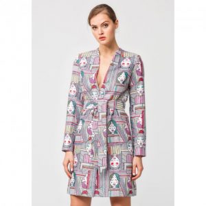 Купить Платье-пальто Nai Lu-na by Anastasia Ivanova AI3621 XS Серое и доставка по Украине