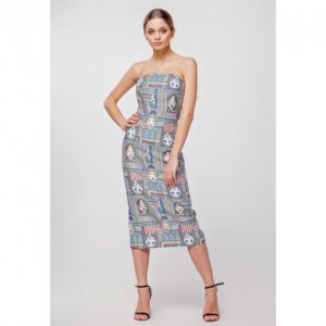 Купить Платье Nai Lu-na by Anastasia Ivanova AI3620-2 XS Серое и доставка по Украине