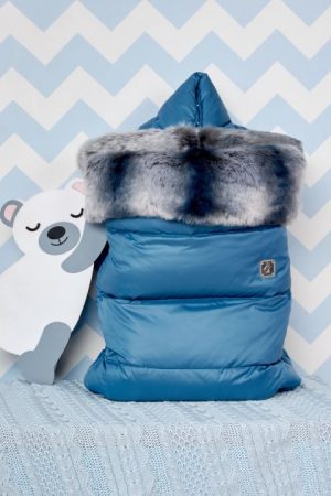 Купить Покрывало конверт Choupette трансформер пуховый мех под шиншилу дымчато синий 47 x 72 см (457-20) и доставка по Украине