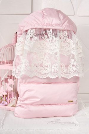 Купить Конверт Choupette на выписку пуховый "Ампир" розовый (24-61-20) и доставка по Украине