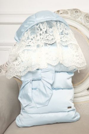 Купить Конверт Choupette на выписку пуховый "Ампир" голубой (25-61-20) и доставка по Украине