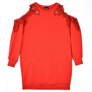 Купить Плаття Ermanno Scervino AB51/FEA/751 XS плечі ажур червоне и доставка по Украине