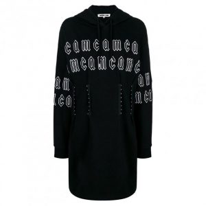 Купить Плаття McQ WFO499526 M корсетне худі з лого чорне и доставка по Украине