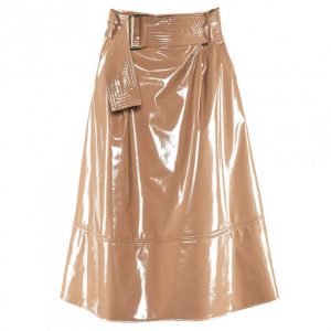 Купить Спідниця Nenette 28BBGORO 46 міді лак бежева и доставка по Украине