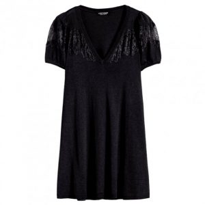 Купить Плаття TWINSET PA83AA L ажурні вставки чорне и доставка по Украине