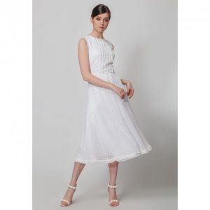 Купить Легкое платье Nai Lu-na by Anastasia Ivanova AI3609-2 M Молочное и доставка по Украине