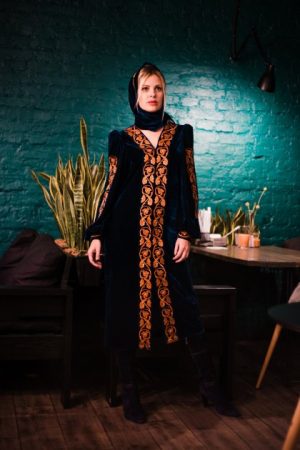 Купить Сукня UkrLook з вишивкою «Міледі» M Блакитна (10040010) и доставка по Украине