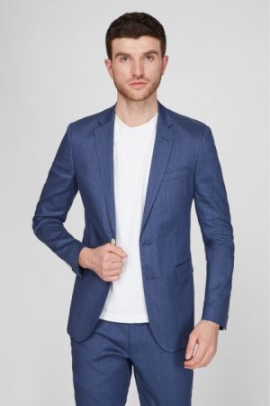 Купить Мужской синий льняной пиджак Gant 54 7705143 и доставка по Украине