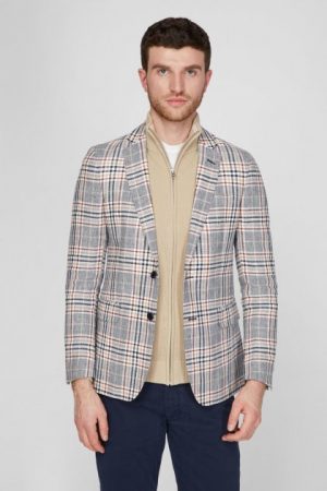 Купить Мужской льняной пиджак в клетку CHECK LINEN Gant 50 7705144 и доставка по Украине