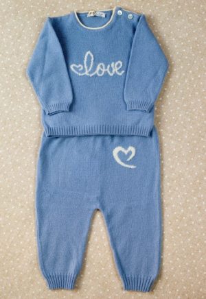 Купить Костюм кашемировый Love In Kyo Love синий 68 см. и доставка по Украине