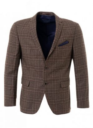 Купить Пиджак Pierre Cardin в крупную клетку 48 Коричневый (29349/7700) и доставка по Украине