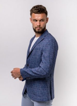 Купить Мужской пиджак синего цвета от Pierre Cardin размер 54 (A:98359/3150) и доставка по Украине