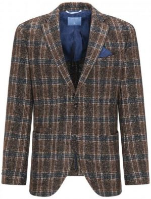 Купить Коричневый пиджак в крупную клетку от Pierre Cardin (A:15619/7300 M:42883) размер 56 и доставка по Украине