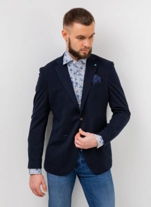 Купить Мягкий пиджак Pierre Cardin из коллекции Future Flex темно-синий размер 44 (98360/3000) и доставка по Украине