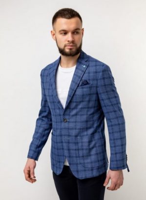 Купить Пиджак Pierre Cardin из коллекции Future Flex в синем цвете в клетку размер 46 (98269/3600) и доставка по Украине