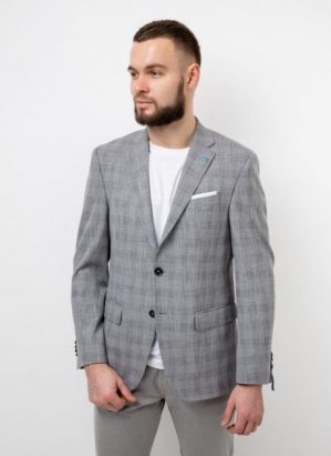 Купить Пиджак Pierre Cardin из коллекции Future Flex серый в клетку размер 50 (94419/2900) и доставка по Украине