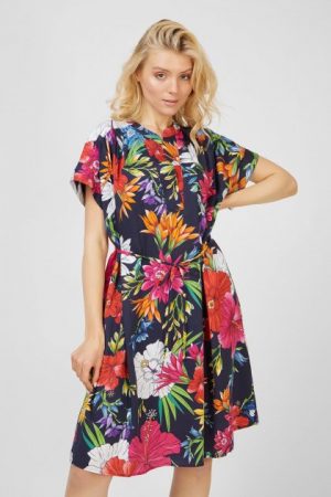Купить Женское темно-синее платье HUMMING FLORAL Gant 36 4503140 и доставка по Украине