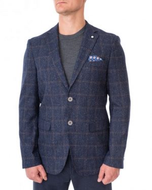 Купить Піджак чоловічий 2BLIND2C (2BBL-327-синій/20) Синій 48 и доставка по Украине