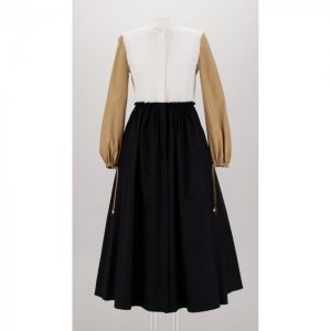 Купить Платье MaxMara 40 Белое с черной юбкой и бежевыми рукавами 12210312600 и доставка по Украине