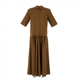 Купить Платье MaxMara XL Темно-коричневое 36210216600 и доставка по Украине