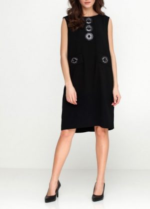 Купить Платье MOSCHINO BOUTIQUE Черный размер 46 (MRLM29) (MRLM2946) и доставка по Украине