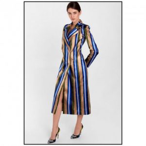 Купить Коктейльное платье-жакет Nai Lu-na by Anastasia Ivanova AI3726-3 S Сине-золотистое и доставка по Украине