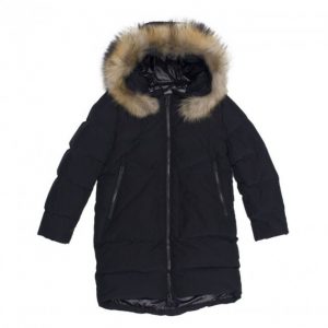 Купить Удлиненный пуховик ADD 140 см Черный 412/8506 и доставка по Украине