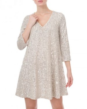 Купить Сукня жіноча TRUSSARDI JEANS (56D00299-1T003078-M080/19-20) Бежевий 40 и доставка по Украине