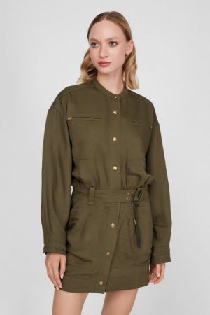 Купить Женское зеленое льняное платье D-ANGELICA Diesel S A04562 0BEAJ и доставка по Украине