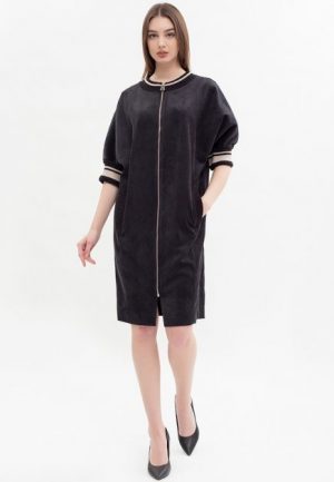 Купить Платье из вельвета МАХА черное 07079 4XL (54/56) и доставка по Украине