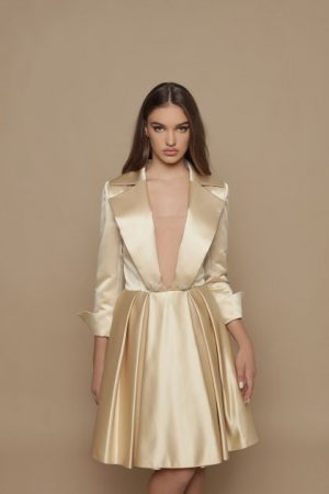 Купить Вечернее платье Tarik Ediz 10001 38 золотое и доставка по Украине