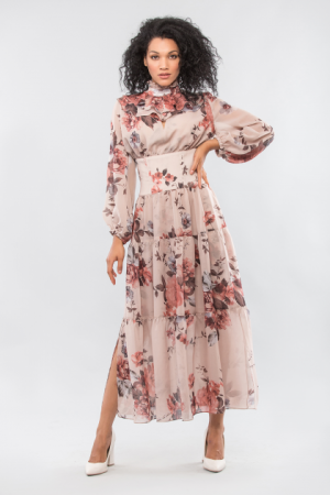 Купить Платье шифоновое из вискозы МАХА цветочный принт 06197 S (42/44) и доставка по Украине