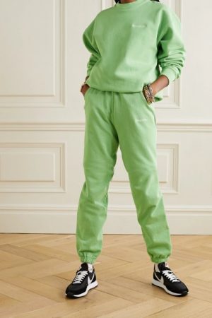 Купить Облегченный женский oversized костюм из хлопка Sporty & Rich Cotton Suit Embroidered Light Green светло-зеленый S (SRCW5) и доставка по Украине