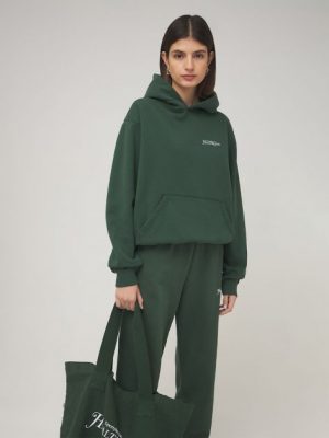 Купить Облегченный женский oversized костюм из хлопка Sporty & Rich Cotton Suit Rizzoli Green хаки L (SRHW1) и доставка по Украине