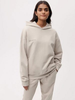 Купить Теплый женский oversized костюм из хлопка The Pangaia Organic Cotton Suit Pebble серебристый XS (TPSW28) и доставка по Украине