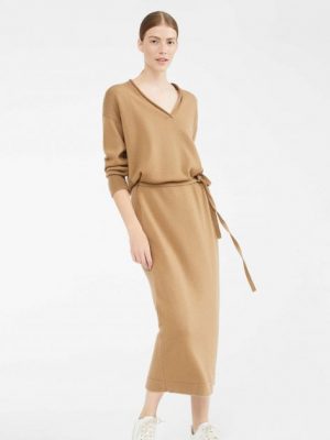 Купить Платье MaxMara M Бежевое 33260106600 и доставка по Украине