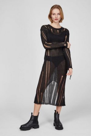 Купить Женское черное льняное платье M-MARYLAND Diesel S A04681 0HCAA и доставка по Украине