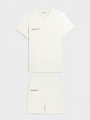 Купить Облегченный женский oversized костюм (футболка и шорты) из органического хлопка The Pangaia Lightweight Organic Cotton Suit White белый M (OPSTLHW2) и доставка по Украине