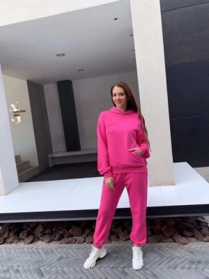 Купить Облегченный женский oversized костюм из органического хлопка The Pangaia Lightweight Organic Cotton Suit Flamingo Pink ярко-розовый M (OPSW9) и доставка по Украине