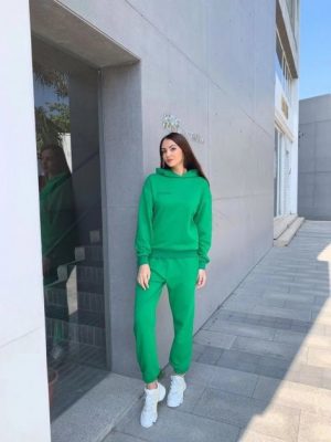 Купить Облегченный женский oversized костюм из органического хлопка The Pangaia Lightweight Organic Cotton Suit Marine Green зеленый S (OPSW10) и доставка по Украине