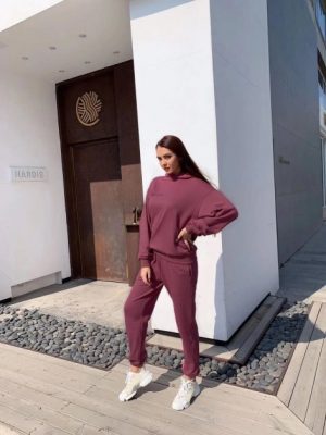 Купить Облегченный женский oversized костюм из органического хлопка The Pangaia Lightweight Organic Cotton Suit Purple Coral фиолетовая XS (OPSW16) и доставка по Украине