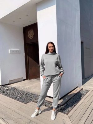 Купить Облегченный женский oversized костюм из органического хлопка The Pangaia Lightweight Organic Cotton Suit Grey серый L (OPSW6) и доставка по Украине
