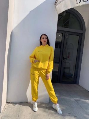Купить Облегченный женский oversized костюм из органического хлопка The Pangaia Lightweight Organic Cotton Suit Yellow желтый M (OPSW20) и доставка по Украине