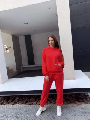 Купить Облегченный женский oversized костюм из органического хлопка The Pangaia Lightweight Organic Cotton Suit Apple Red красный XXS (OPSW22) и доставка по Украине