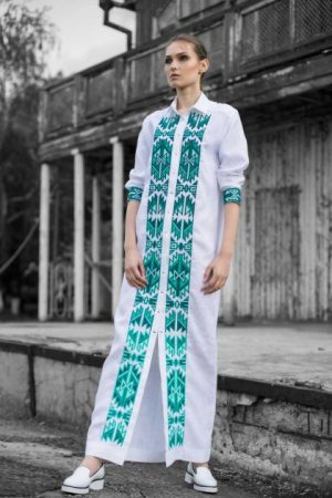 Купить Платье вышитое HISTROV Обереги 44-46 Белое 17104 и доставка по Украине