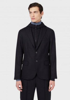 Купить Пиджак Emporio Armani 50 Черный 6H1GQ7.1NRSZ и доставка по Украине