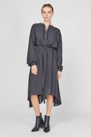 Купить Женское черное платье в полоску Replay M W9710 .000.84300 и доставка по Украине