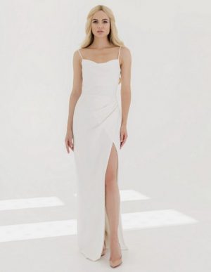 Купить Вечернее платье Bridal Secret E2021-01L 38 белое и доставка по Украине