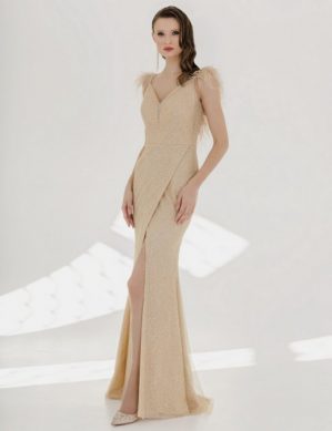 Купить Вечернее платье Bridal Secret Dolche L 38 золотое и доставка по Украине